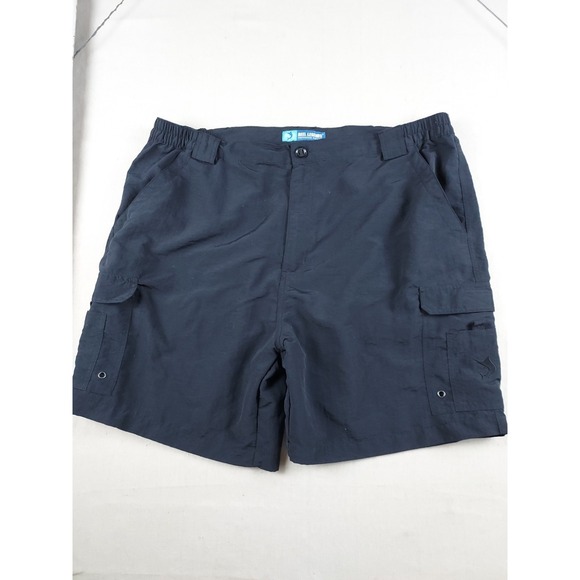 Reel Legends Other - Reel Legends Mens 2XL Navy/Black Fishing Cargo Shorts Performance Nylon Outdoor